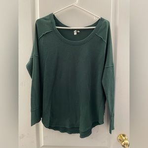 Green Waffle Long-sleeve